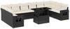 vidaXL 11-tlg. Garten-Sofagarnitur mit Kissen Schwarz Poly Rattan 3268146 Bild 2