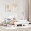 vidaXL Massivholzbett ohne Matratze Weiß 160x200 Kiefernholz 3309852 Bild 1