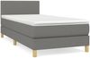 vidaXL Boxspringbett mit Matratze Dunkelgrau 80x200 cm Stoff 3140410 Bild 2