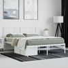 vidaXL Bettgestell mit Kopfteil Metall Weiß 135x190 cm 352528 Bild 4