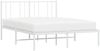 vidaXL Bettgestell mit Kopfteil Metall Weiß 135x190 cm 352528 Bild 5