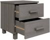 vidaXL Nachttisch HAMAR Hellgrau 40x35x44,5 cm Massivholz Kiefer 340407 Bild 5