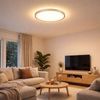 LED Deckenleuchte, Backlight, silber, rund, D 42,5 cm Bild 2