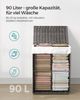 Songmics Wäschekorb handgeflochten, Rattan Grau, 90L 46 x 33 x 60 cm Bild 4
