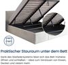 Home Collective Polsterbett Stauraumbett 120x200, 140x200, 160x200, 180x200 cm mit Kopfteil, 120×200 cm, mit Gasdruckfeder, Metallrahmen, Samtpolsterung, Beige Bild 3