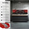 tectake Regal Kleinteilemagazin, 2er Set 2-tlg, 88-teilig, mit 4 Wandplatten Bild 2