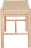 Sitzbank >Abano< in Beige, Massivholz - 80x45x35cm (BxHxT) Bild 4