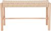 Sitzbank >Abano< in Beige, Massivholz - 80x45x35cm (BxHxT) Bild 3