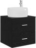 vidaXL Badezimmermöbel-Set 5 pcs Schwarze Eiche Ingenieurholz und Glas 3406992 Bild 4