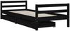 vidaXL Kinderbett mit Schubladen Schwarz 80x200 cm Massivholz Kiefer 834437 Bild 3