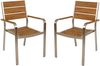 Garten-Sitzgruppe ALWIN 5-tlg. - Kunststoff, Braun | Gartenmöbel-Set Gartengarnitur Garten-Essgruppe mit offenen Stühlen und Esstisch Bild 3