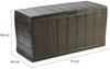 Dmora Aufbewahrungstruhe für draußen Airdrie, Gartenbox, Outdoor-Truhe, Stauraumbank für außen, 117x45 h58 cm, Braun Bild 3