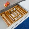Relaxdays Besteckkasten Bambus 48cm ausziehbar Bild 4