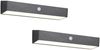 2er SET Solar Wandleuchten auch per USB aufladbar mit Bewegungsmelder, B: 30cm Bild 2
