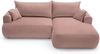 Selsey 'Ovo' Ecksofa mit Schlaffunktion, Stauraum und Samtbezug, hellrosa, rechts, 93 x 260 x 165 cm Bild 5