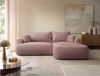 Selsey 'Ovo' Ecksofa mit Schlaffunktion, Stauraum und Samtbezug, hellrosa, rechts, 93 x 260 x 165 cm Bild 2