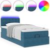 vidaXL Ottomane Bett mit Matratze & LEDs Dunkelblau 80x200 cm Samt 3312732 Bild 5