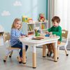 Kindertisch mit 2 Stühlen Erdnussform Höhenverstellbar Plastik Sitzgruppe Bild 2