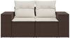 vidaXL Gartensofa mit Kissen 2-Sitzer Braun Poly Rattan 366212 Bild 4
