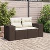 vidaXL Gartensofa mit Kissen 2-Sitzer Braun Poly Rattan 366212 Bild 3