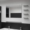Wandspiegel, Badspiegel mit 5 Ablagen Silbern 80×60 cm de6958 Bild 2