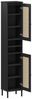Badhochschrank 35x190cm 'Seattle' Kiefer massiv schwarz Bild 5