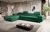 Designer Sofa Calvera Maxi mit Schlaf- und Klappfunktion Samt Grün Links Bild 2