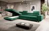 Designer Sofa Calvera Maxi mit Schlaf- und Klappfunktion Samt Grün Links Bild 3