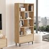 Calicosy Bibliothek mit 1 geschlossenem Fach Dekor Walnussholz L83,9 cm - Dunkles Holz Bild 4
