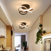 ZMH Deckenlampe LED Deckenleuchte Küche - 28W Küchenlampe Schwarz Modern Vierblättrige Blume Design Schlafzimmerlampe 3000K Warmweiß Flur Metall Deckenleuchten für Büro Wohnzimmer Esszimmer Bild 2