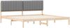 vidaXL Bettgestell mit gepolstertem Kopfteil Hellgrau 200 x 200 cm 3405572 Bild 4