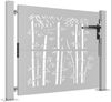 vidaXL Gartentor 100x100 cm Cortenstahl Bambus-Design 153239 Bild 3