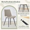 4er-Set Esszimmerstühle aus Kunstleder in warmgrau/schwarz, 50 x 47 x 83 cm – ergonomisch, bis 120 kg belastbar Bild 4