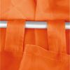 Schlaufen-Bistrogardine in B160cm x L45cm, transparente uni Scheibengardine Voile in vielen verschiedenen Farben erhältlich (hellorange - möhre) Bild 2
