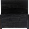 vidaXL Couchtisch Schwarz 65x65x30 cm Massivholz Mango 247986 Bild 5