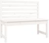 vidaXL Gartenbank Weiß 109 cm Massivholz Kiefer 824033 Bild 2