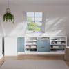 Dachschrägenschrank Eckschrank Rion Blau-Grau 75.6 x 81.6 cm mit 1 Tür, Schrankkorpus 60 cm Tiefe Vicco Bild 3