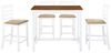vidaXL Bartisch mit Stühlen 5-tlg. Massivholz Braun und Weiß 275234 Bild 2
