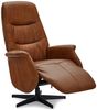 Relaxsessel Atella Leder Cognac - Drehsessel mit Liegefunktion & Fußstütze Bild 5