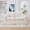 Sofa 204x102,5x84 cm | Sitzfläche 156x58 cm | Cordstoff Beige | Zweisitzer mit elastischer Schaumstoffpolsterung Bild 3