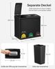 Songmics 3-in-1 Abfalleimer, Metall, 24 Liter, Schwarz Bild 4