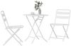vidaXL Garten Bistro Set 3 pcs Weiß Stahl 42010319 Bild 3