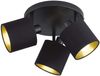 Deckenleuchte, schwarz gold, Spots verstellbar, 25 cm, TOMMY Bild 2