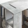 vidaXL Schreibtisch mit Regal Beton Grau 90 x 50 x 75 cm Holzwerkstoff 869509 Bild 4