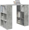 vidaXL Schreibtisch mit Regal Beton Grau 90 x 50 x 75 cm Holzwerkstoff 869509 Bild 3