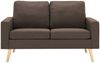 vidaXL 2-tlg. Sofagarnitur Stoff Braun [3056616] Bild 3
