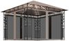 vidaXL Pavillon mit Moskitonetz & LED-Lichterkette 3x3x2,73 m Taupe 3070318 Bild 2