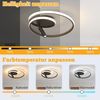 ZMH Deckenlampe LED Deckenleuchte Dimmbar: 40cm Schlafzimmerlampe Modern Design 37W Wohnzimmerlampe mit Strahler Schwarz mit Fernbedienung Küchenlampe für Schlafzimmer Haus Wohnung Wohnzimmer Bild 4