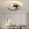 ZMH Deckenlampe LED Deckenleuchte Dimmbar: 40cm Schlafzimmerlampe Modern Design 37W Wohnzimmerlampe mit Strahler Schwarz mit Fernbedienung Küchenlampe für Schlafzimmer Haus Wohnung Wohnzimmer Bild 5