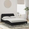 vidaXL Bett mit Matratze "Dover" Schwarz 120x200 cm Samt 3208373 Bild 3